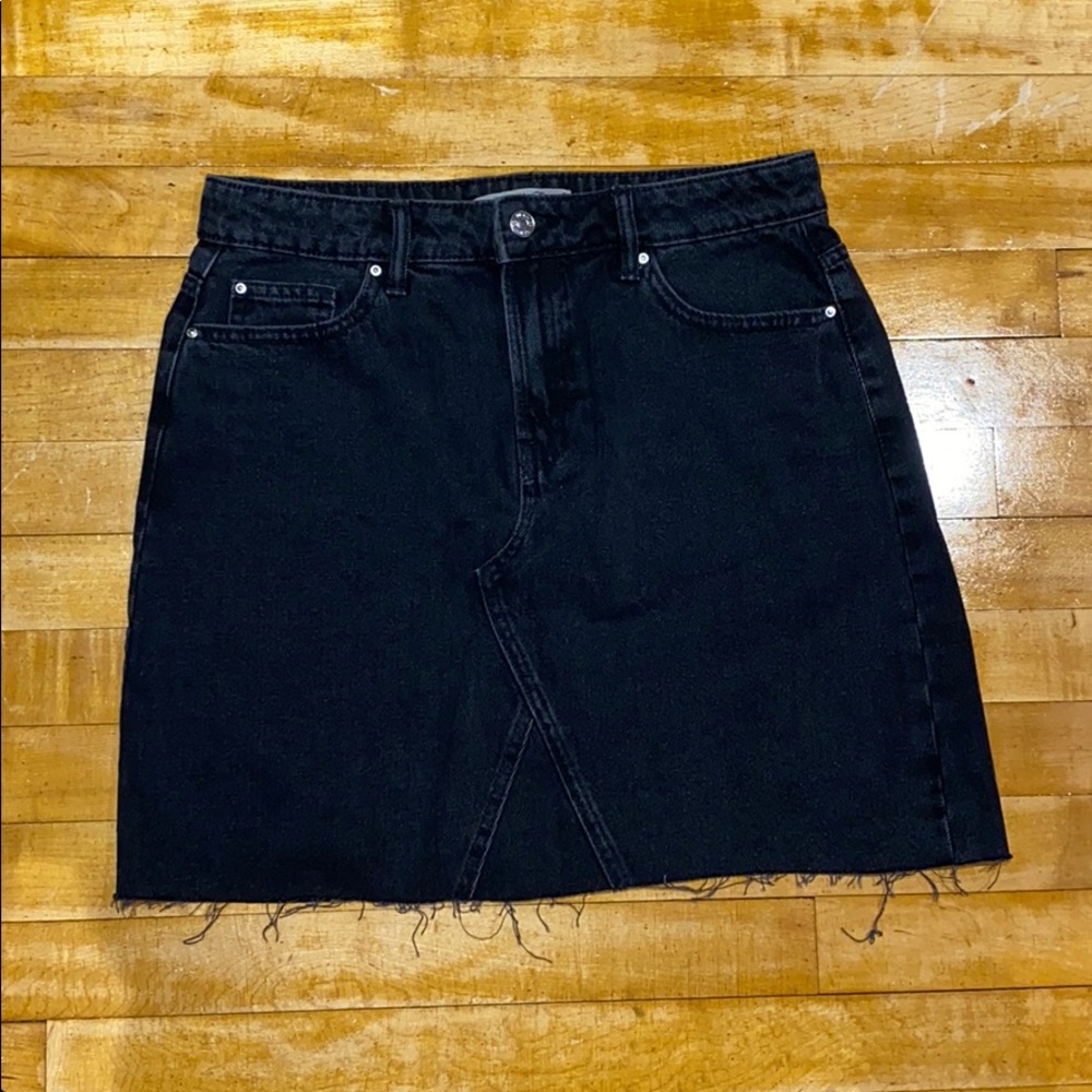 Black jean skirt
